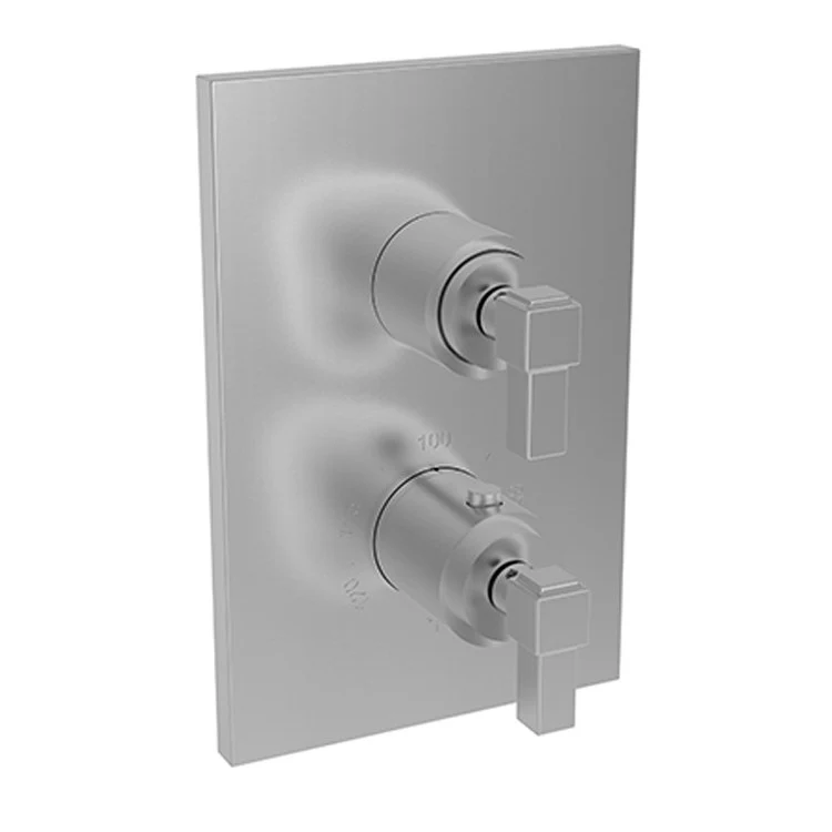 Thermostatic Trim Malvina Rectangular Plate 2 Lever Antique Copper ADA for Luxtherm 1/2 Inch Rough Valve Face Plate Diverter and Temperature-Adjust Handles Brass - Frankwebs