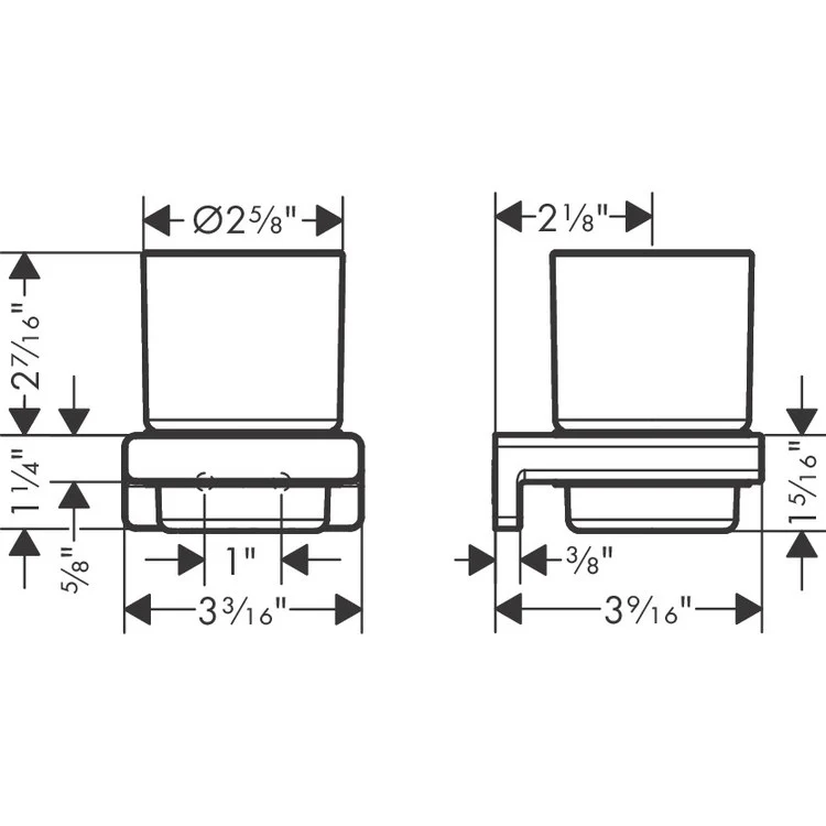 Tumbler AddStoris Toothbrush Holder Matte White Wall Mount Ceramic/Metal - Frankwebs