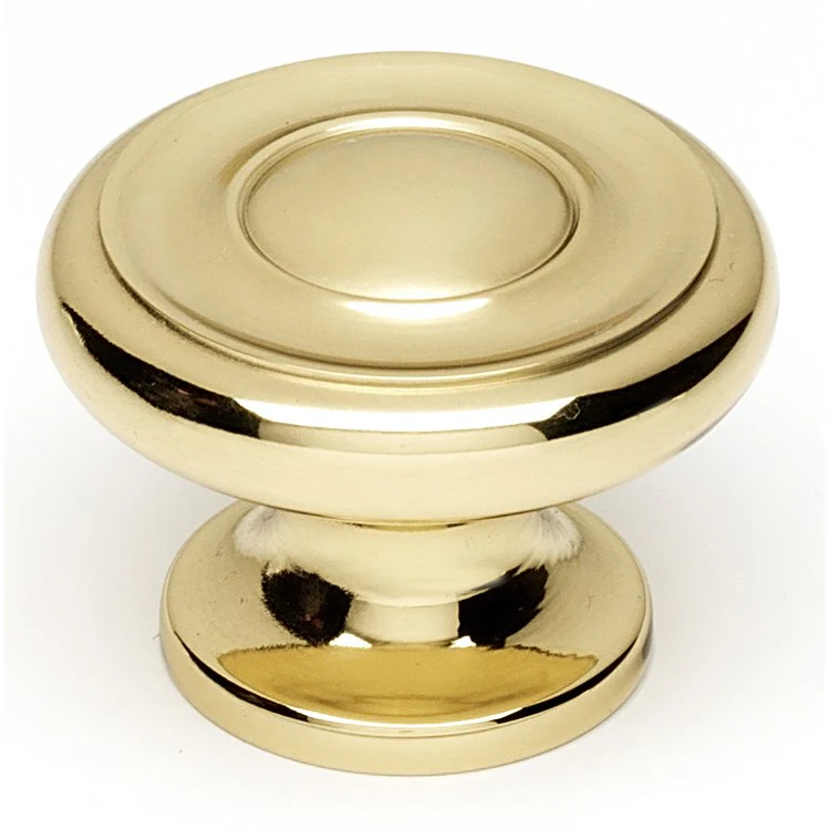 Knob II Collection Round Barcelona Brass 1-1/2 Inch 1-1/8 Inch 1 Inch - Frankwebs