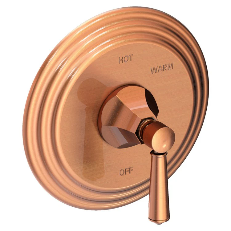 Pressure Balance Valve Trim Metropole Round 1 Lever Aged Brass ADA Depth 3-3/7 Inch - Frankwebs