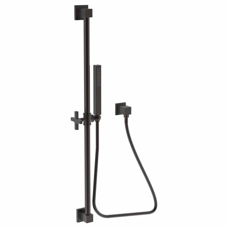 Handshower Set Tub and Shower Slide Bar with Cross Handle Satin Nickel PVD 1 Function 1.8 Gallons per Minute - Frankwebs