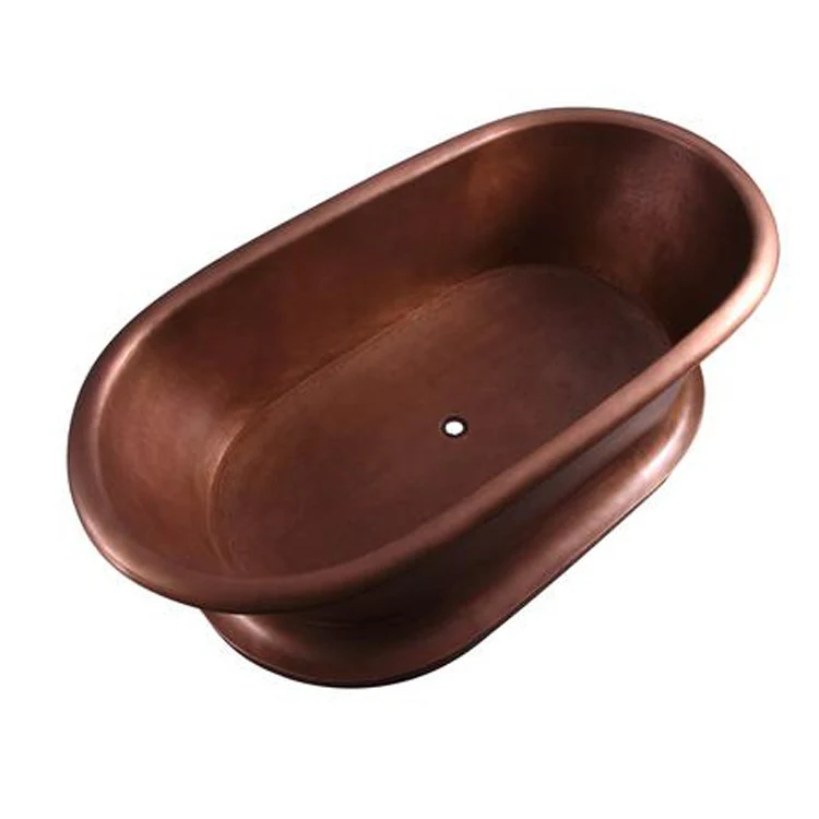 Freestanding Tub Somerset 78 Inch Double Roll Top Oval Antique Copper No Faucet Holes - Frankwebs