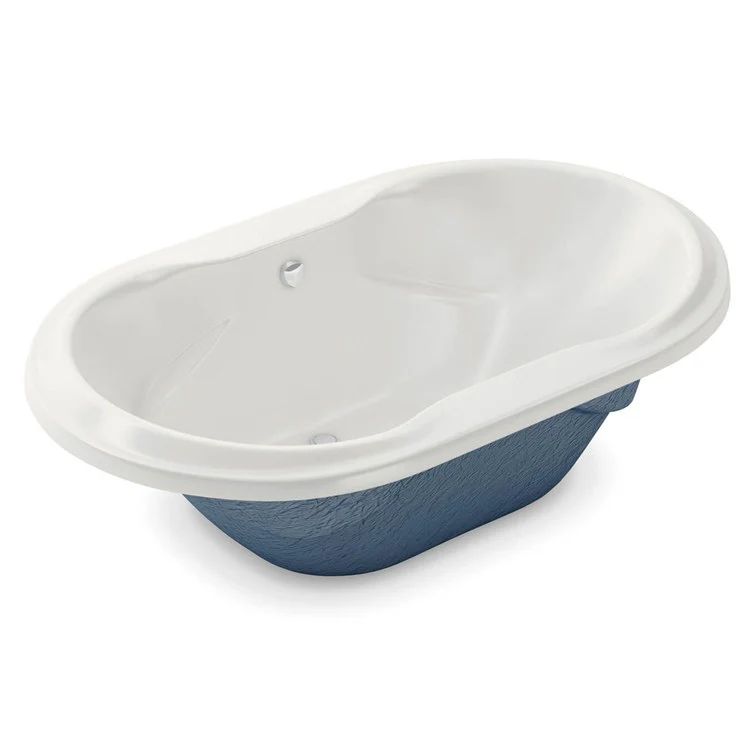 Tub 72 x 41 x 22-1/2 Inch Drop-In Front Center Drain White AcrylX - Frankwebs