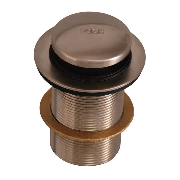 Pop-Up Drain Extended Brushed Nickel Brass for Tubs without Overflow - Frankwebs