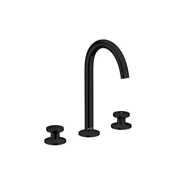 Lavatory Faucet One 170 Widespread 8 Inch Spread 2 Knob WaterSense Brushed Black Chrome 1.2 Gallons per Minute Less Drain 3 Hole Select/AirPower/Comfort Zone/EcoRight - Frankwebs