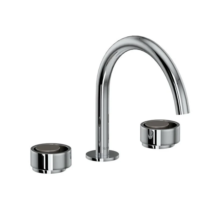 Lavatory Faucet Eclissi Deck Mount 2 Circular Satin Nickel/Matte Black 1.2 Gallons per Minute 4-1/8 Inch - Frankwebs