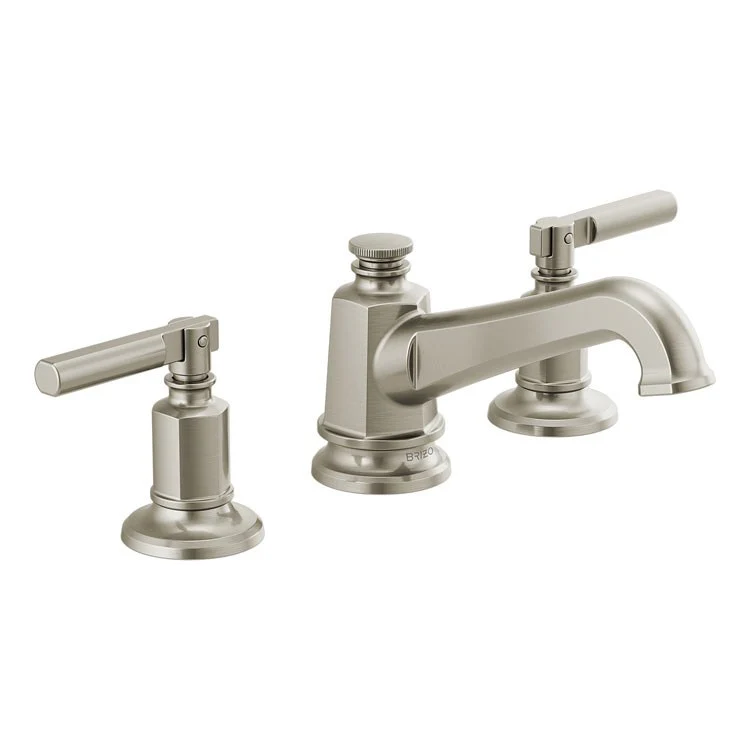 Lavatory Faucet Invari Widespread 6-16 Inch Spread Less Handle ADA WaterSense Brilliance Luxe Gold 1.5 Gallons per Minute Angled Spout - Frankwebs
