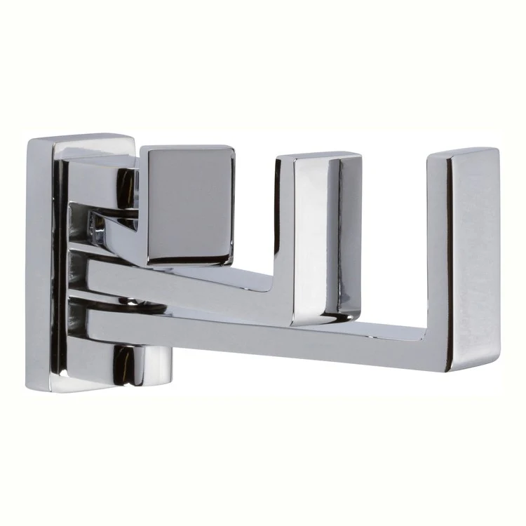 Robe Hook Lineal Triple Pivoting Polished Chrome 2-1/16 Inch 3-1/2 Inch Wall Mount Brass - Frankwebs