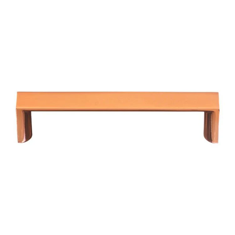 Pull Edge Handle Copper Zinc 3-7/8 Inch Center to Center 4-1/4 x 1/4 x 1-1/8 Inch - Frankwebs