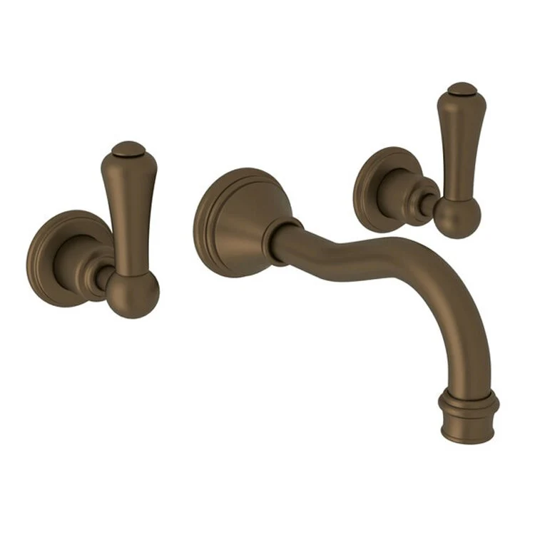Lavatory Faucet Georgian Era Wall Mount 2 Lever Satin Nickel 1.2 Gallons per Minute - Frankwebs