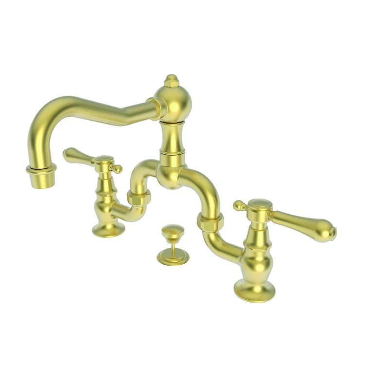 Lavatory Faucet Chesterfield Bridge 8 to 9-3/4 Inch Spread 2 Lever ADA WaterSense Antique Copper 1.2 Gallons Per Minute Brass Pop Up Spout Reach 7-3/16 Inch - Frankwebs