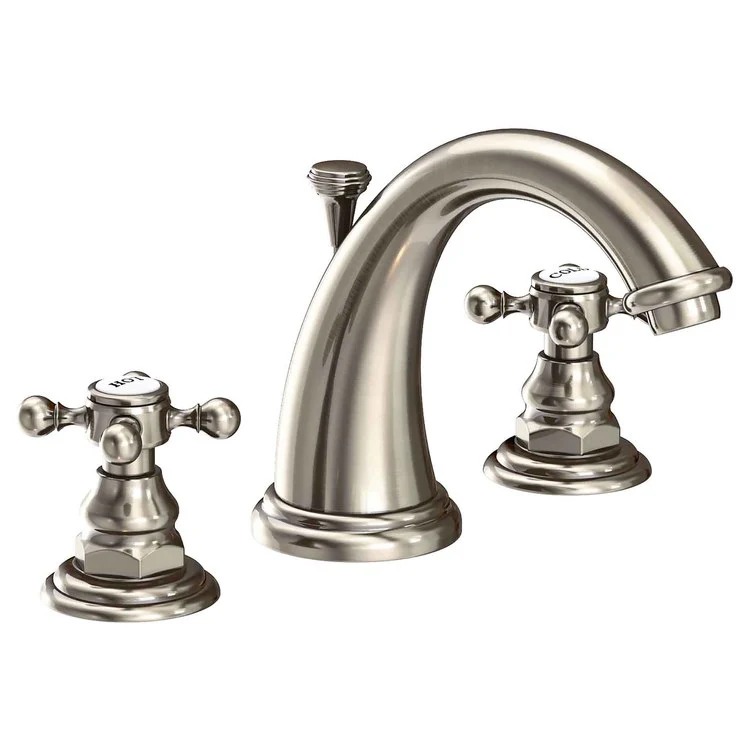 Alveston Two Handle Widespread Faucet with Cross Handles with Drain - Satin Gold PVD - Frankwebs