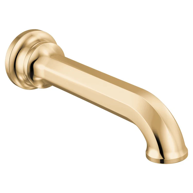 Tub Spout Beauclere Less Diverter Brilliance Polished Gold 9 Inch Brass 1/2 IN NPT - Frankwebs