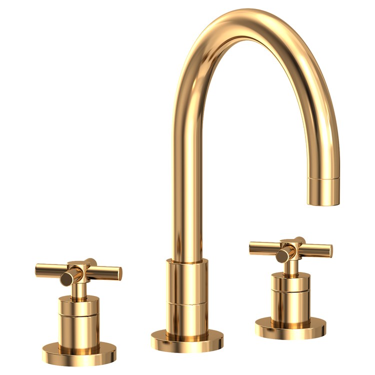 Kitchen Faucet East Linear 8 to 20 Inch Spread 2 Cross ADA Antique Brass Spout Height 5-11/16 Inch Spout Reach 7-7/8 Inch 1.8 Gallons per Minute - Frankwebs