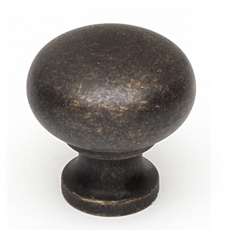 Knob IV Collection Round Unlacquered Brass Brass 7/8 Inch 7/8 Inch 3/4 Inch - Frankwebs