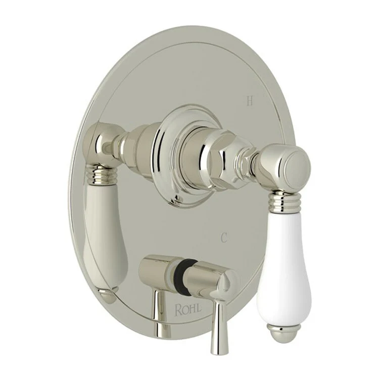 Pressure Balance Valve Trim with Diverter 1 Porcelain Lever Satin Nickel 5.5 Gallons per Minute - Frankwebs