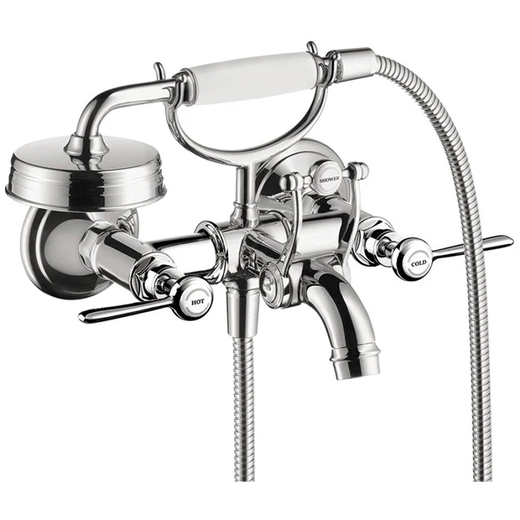 Montreux Two Handle Wall-Mount Tub Filler with Handshower - Frankwebs