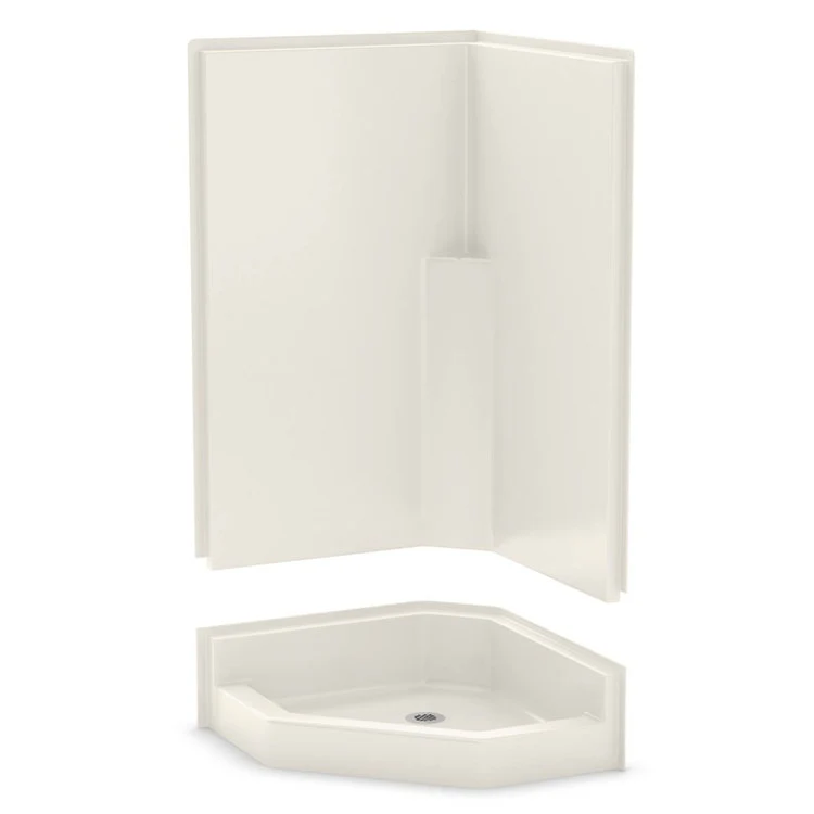 Shower Module 38 x 38 x 76-1/2 Inch AcrylX White 2 Pieces - Frankwebs