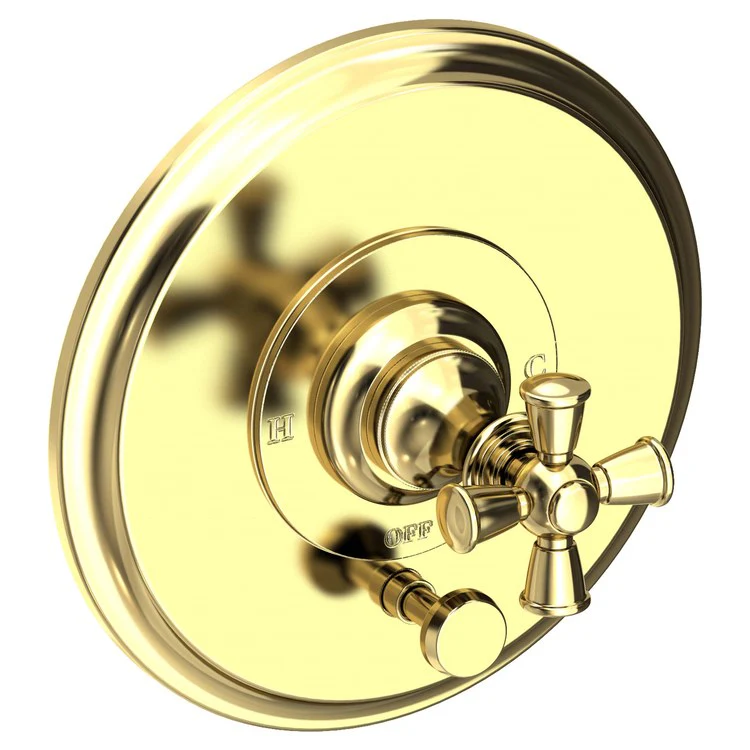 Sutton Pressure Balance Tub/Shower Valve Trim Only with Cross Handle - Satin Bronze PVD - Frankwebs