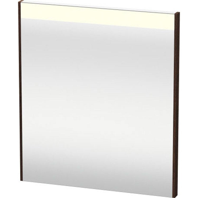 Mirror Brioso 27-1/2 x 24-3/8 Inch Natural Walnut with Lighting Rectangle 1-3/4 Inch - Frankwebs