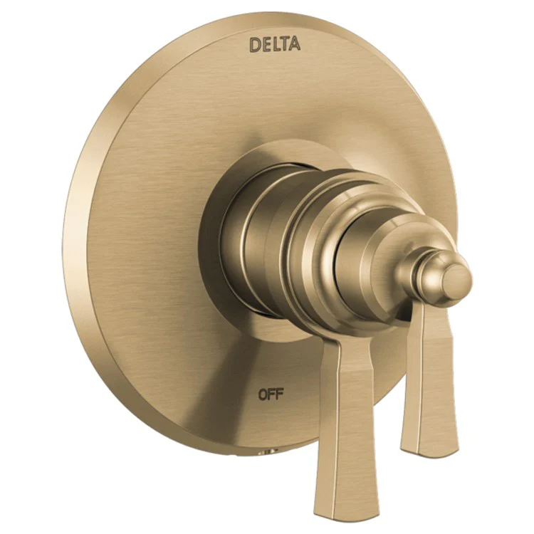 Valve Trim Dorval 17T TempAssure Wall Mount 1 Lever Brilliance Champagne Bronze ADA for MultiChoice Universal Rough Valve R10000 Series - Frankwebs