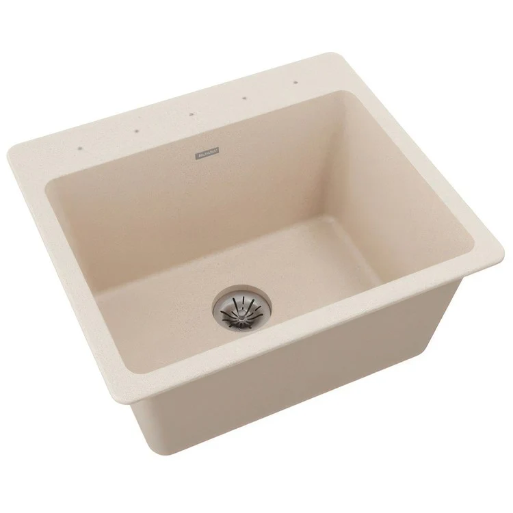 Laundry Sink Quartz Classic 25 x 22 Inch Single Bowl with Perfect Drain Dusk Gray Drop-In - Frankwebs