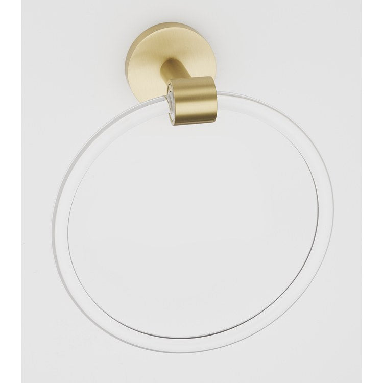 Towel Ring Contemporary Acrylic Bath 6 Inch Polished Chrome Brass 2-15/16 Inch - Frankwebs
