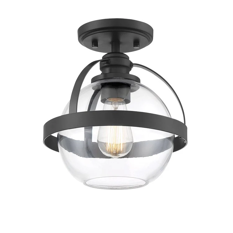 Pendleton Single-Light Semi-Flush Mount Ceiling Fixture - Frankwebs