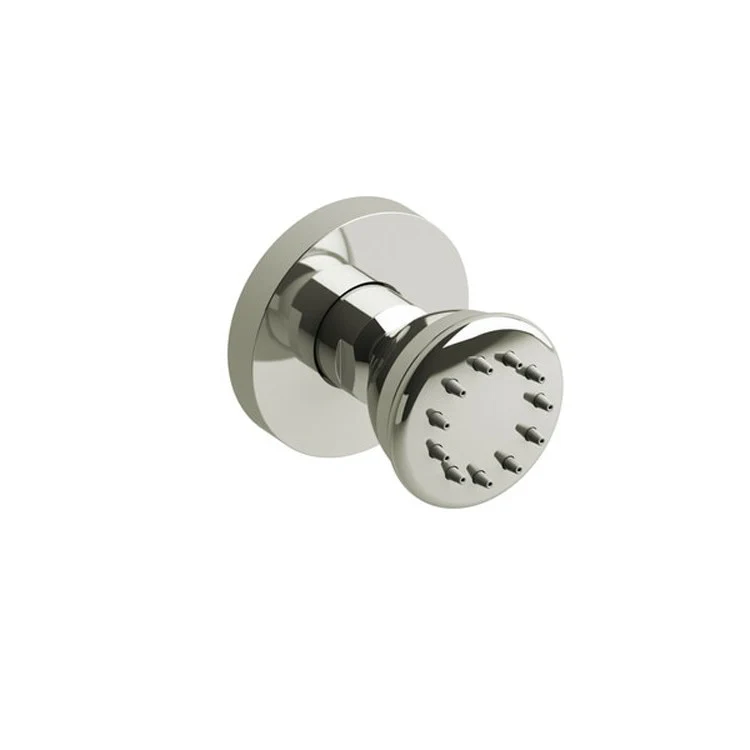 Body Spray Brushed Nickel Round Directional 1-7/8L x 1-7/8W x 3/8H Inch 1 Function 1.6 Gallons per Minute 1/2 Inch NPT - Frankwebs