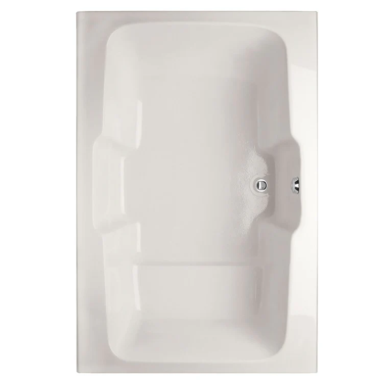 Soaking Tub Designer Collection Victoria 73 x 48 Inch Drop-In Tub Only Side Center Bone Acrylic - Frankwebs