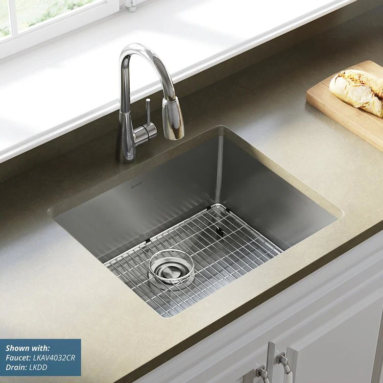 Kitchen Sink Crosstown 22.5 x 18.5 Inch Single Bowl Kit Polished Satin Undermount - Frankwebs