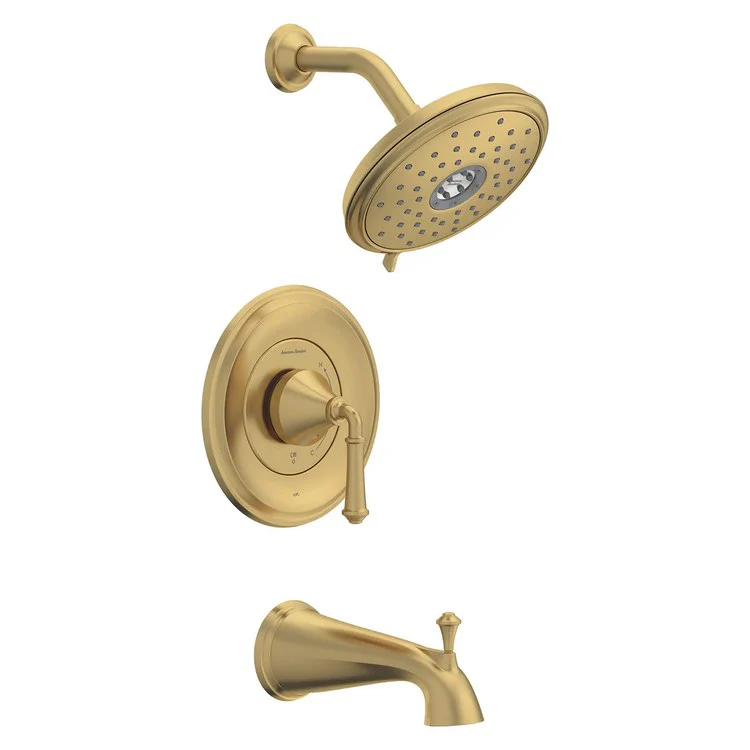 Tub and Shower Trim Delancey with Pressure Balance Cartridge 1 Lever Brushed Cool Sunrise CALGreen/WaterSense/CEC 1.8 Gallons per Minute 4 Function for Flash Rough Valve Bodies RU101/102/107/107E/108/108E/109 and SS - Frankwebs