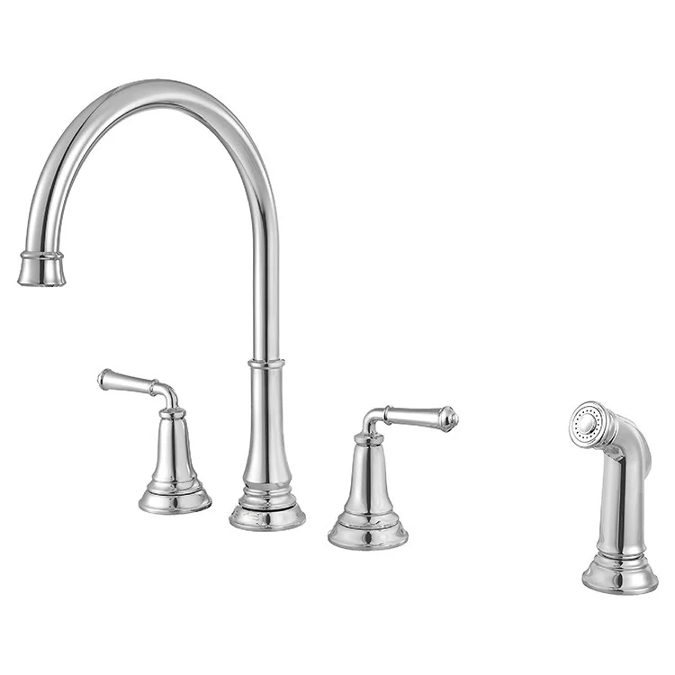 Delancey Two-Handle Widespread Kitchen Faucet with Sprayer - Frankwebs