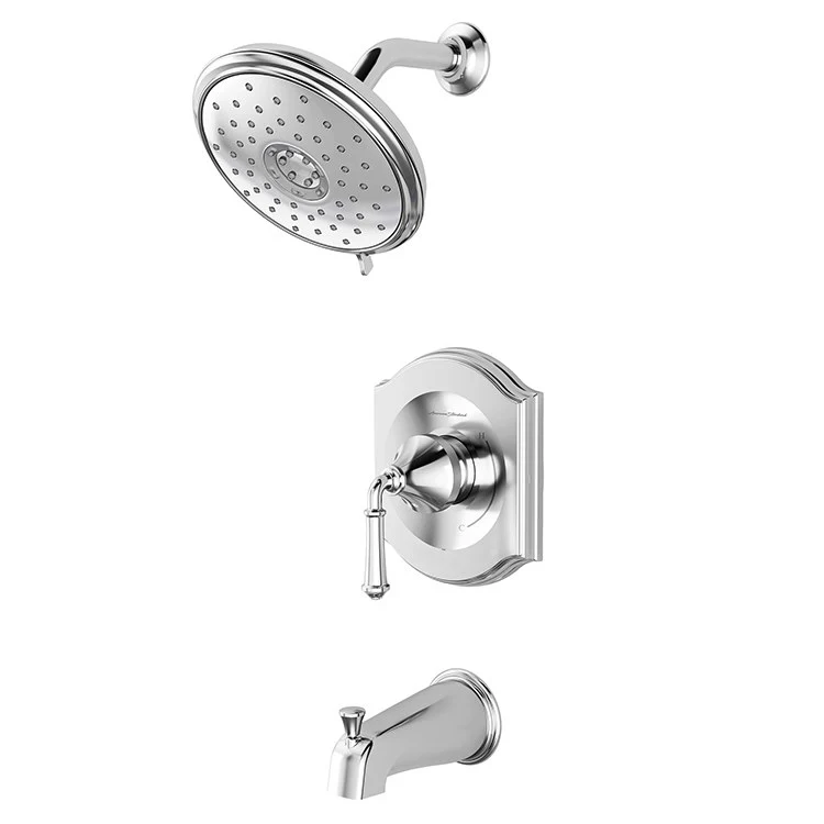 Portsmouth Pressure Balance Tub/Shower Valve Trim with Cartridge and Water-Saving Shower Head - Frankwebs