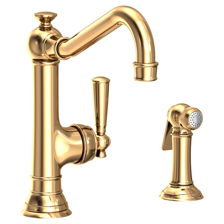 Jacobean Single Handle Kitchen Faucet with Side Sprayer - Frankwebs