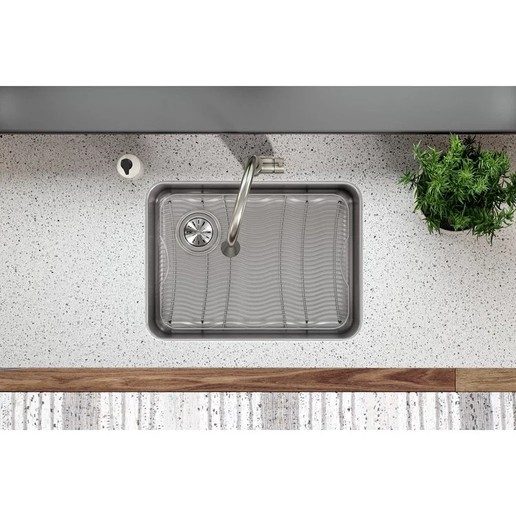 Sink Grid Bottom Grid 22 x 16 Inch Polished Stainless Steel for Fits Bowl Size 23x16-3/4 Inch Bowls with Rear Left Drain Opening - Frankwebs