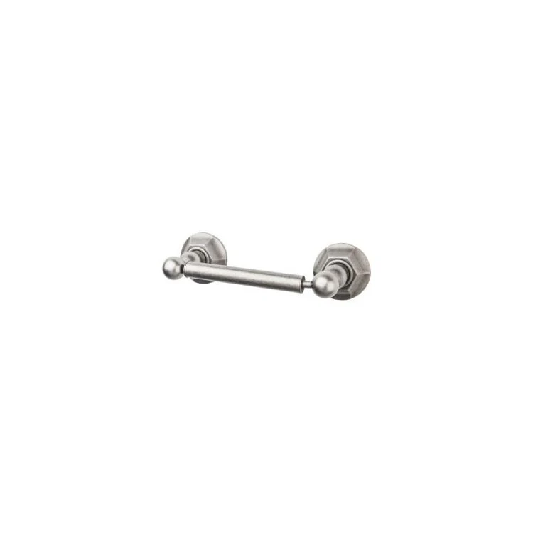 Edwardian Toilet Paper Holder with Hex Backplate - Brushed Satin Nickel - Frankwebs