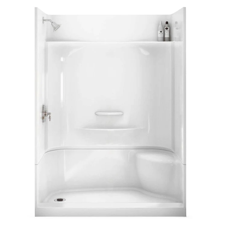Shower Module KDS 3060 59-3/4 x 30 x 81-1/8 Inch AcrylX White 4 Pieces Right Hand Seat - Frankwebs