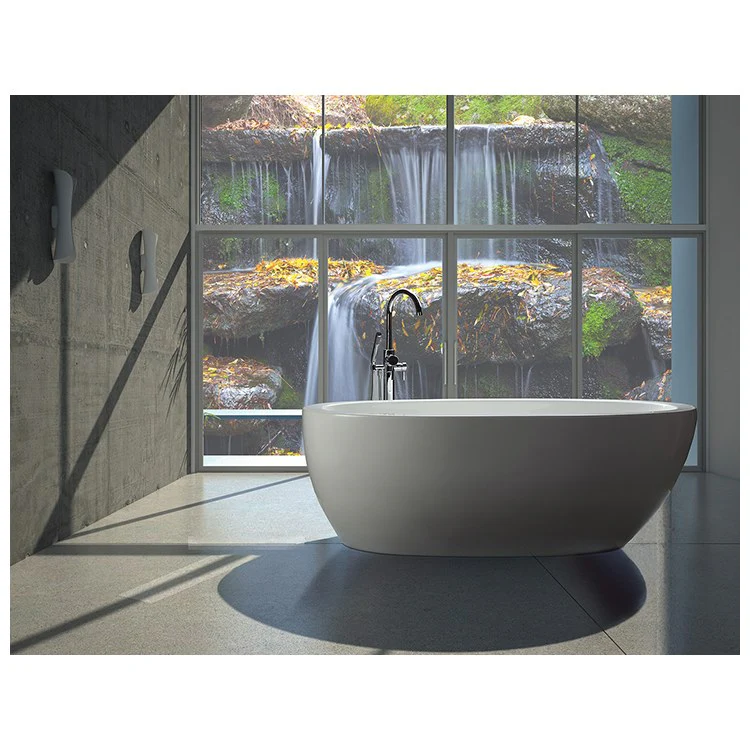 Soaking Tub Olivia 2 72.5 x 36.375 Inch Freestanding Sculpted Left/Right Hand White Acrylic CXL 78 Gallons 24-3/4 Inch - Frankwebs