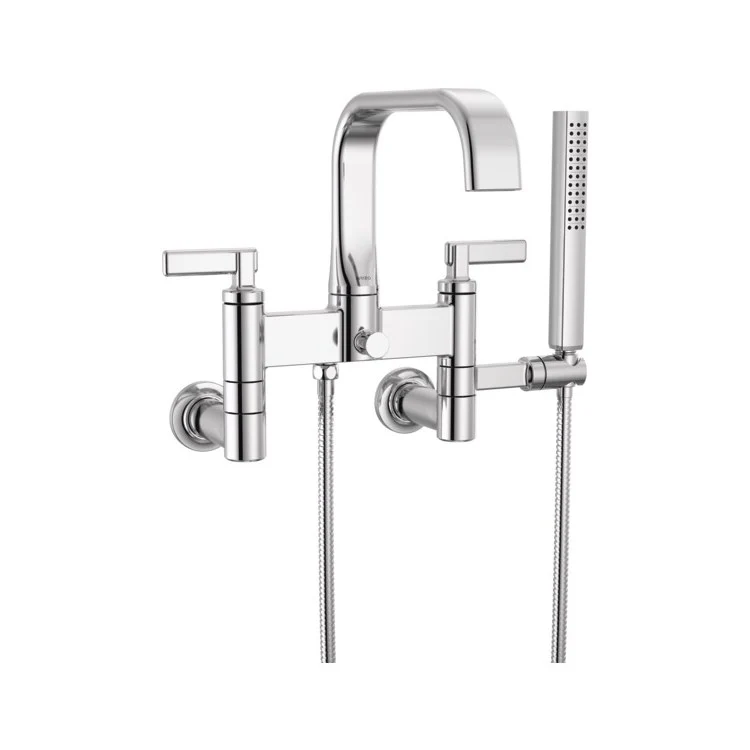 Tub Filler Trim Allaria 2 Lever Brilliance Black Onyx ADA 8 Inch Spread - Frankwebs