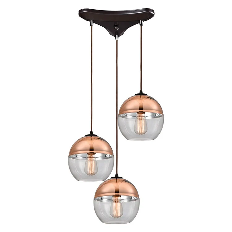 Revelo Three-Light Triangular Pan Pendant - Frankwebs