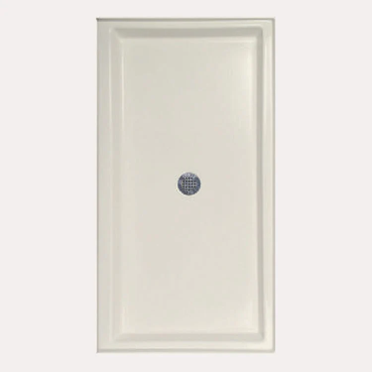 Shower Base Rectangular Bone 60 x 32 Inch Gelcoat Standard Polished Chrome Drain Included - Frankwebs