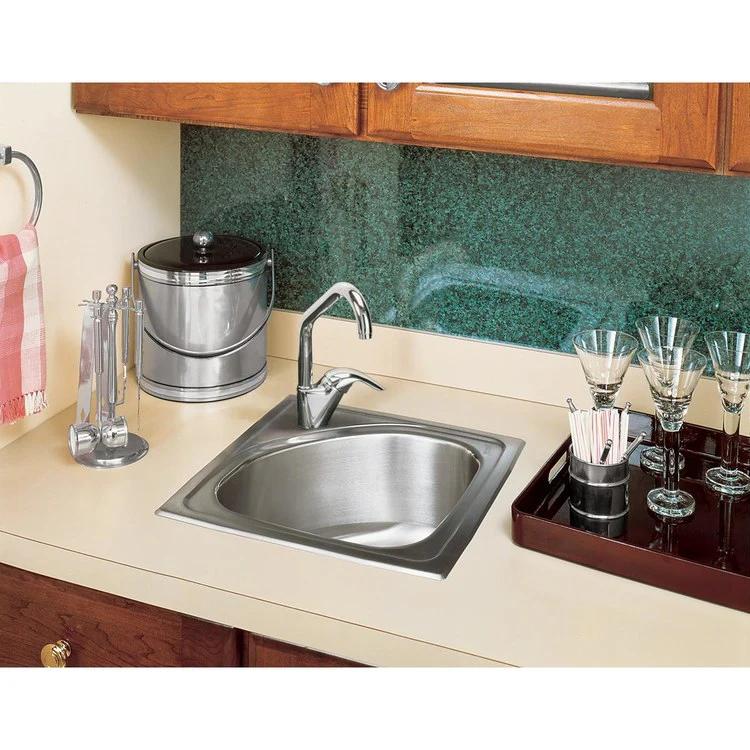 Hospitality Sink 15 x 15 Inch Single Bowl 1 Hole ADA Bowl Dimension 11-1/2 x 11-1/2 x 6-3/8 Inch - Frankwebs