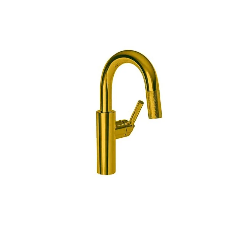 Bar Faucet Muncy 1 Lever ADA Satin Gold PVD Pull Down Swivel Brass Spout Height 7-1/2 Inch 1.8 Gallons per Minute - Frankwebs