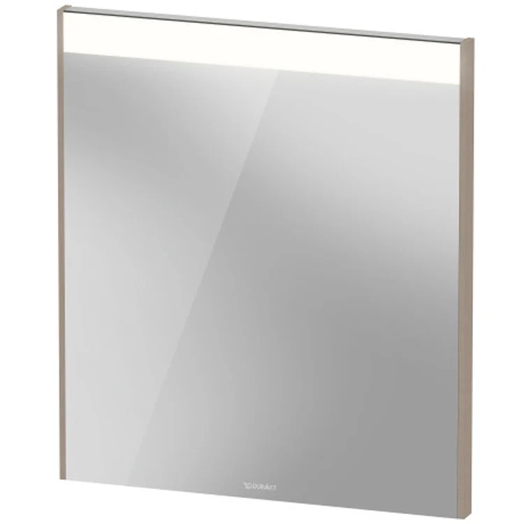 Mirror Brioso 24-3/8 x 27-1/2 Inch White High Gloss with Lighting Rectangle 1-3/8 Inch - Frankwebs