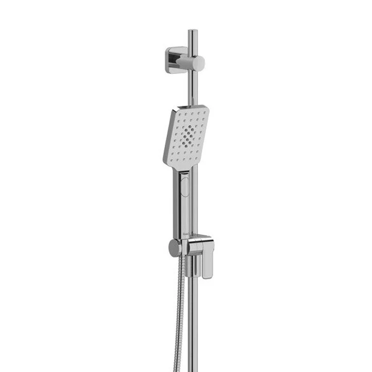 Handshower Set Rectangular 2-Jet Brushed Nickel 2 Function WaterSense 1.8 Gallons per Minute 36 Inch Slide Bar - Frankwebs