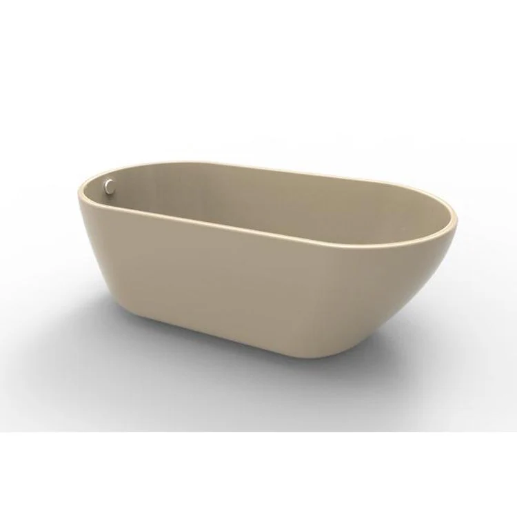 Soaking Tub Ston Collection Daniela 58 x 30 Inch Freestanding Tub Only End Almond Hydroluxe SS - Frankwebs