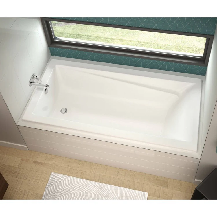 Tub Exhibit 65-7/8 x 34 x 18 Inch Drop-in End White Acrylic - Frankwebs