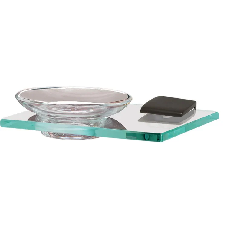 Soap Dish Manhattan Bath Satin Nickel Concealed Wall Mount Glass 4-5/8 x 6-3/4 Inch - Frankwebs