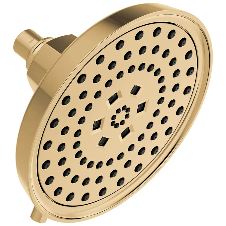 Showerhead Invari 4 Function Brilliance Luxe Steel 7-1/2 Inch 1.75 Gallons per Minute Round H2Okinetic Technology Spray/Full Spray/Massage Spray and Pause - Frankwebs